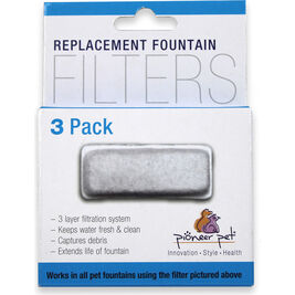 Pioneer Pet Pet Drinking Fountain T-Shape Replacement Filters, 3-pack