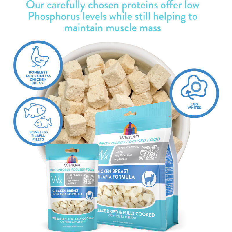 Weruva Wx Freeze-Dried Cat Food, Chicken & Tilapia, 7-oz image number null