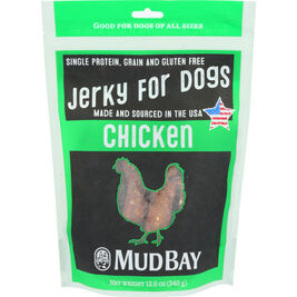 Mud Bay Jerky Dog Treats, Chicken, 12-oz