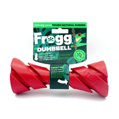 Frogg Rubber Dog Toy, Dumbbell