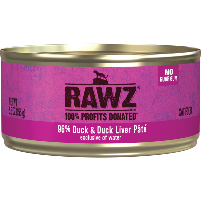 Rawz 96% Pate Canned Cat Food, Duck & Duck Liver, 5.5-oz image number null