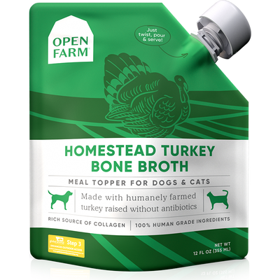 Open Farm Bone Broth Pet Food Topper, Turkey