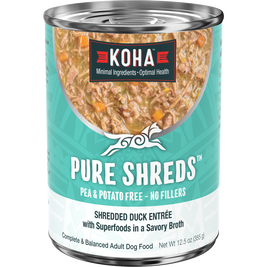 Koha Pure Shreds Canned Dog Food, Duck