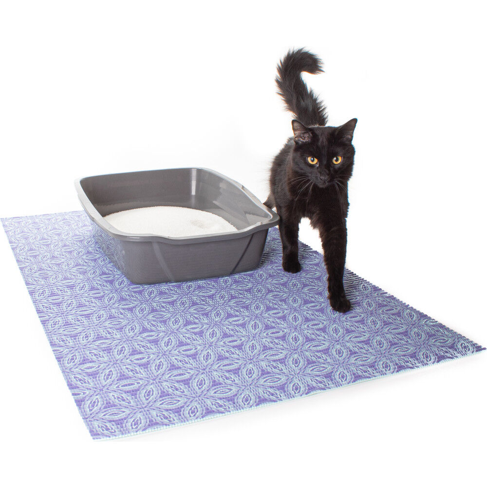 Cat rug for litter store box