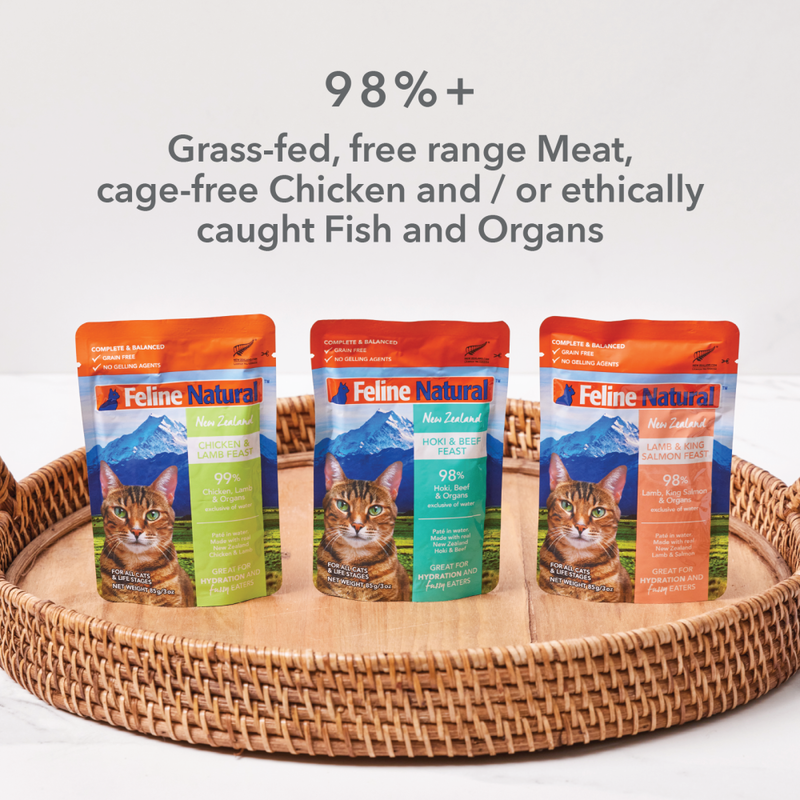 Mud Bay Buy Feline Natural Variety Pack Wet Cat Food Pouches 3