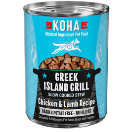 Koha Slow Cooked Stew Canned Dog Food, Greek Island Grill