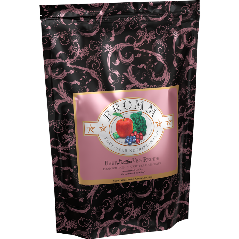 Fromm Four-Star Dry Cat Food, Beef Livattini Veg, 4-lb image number null