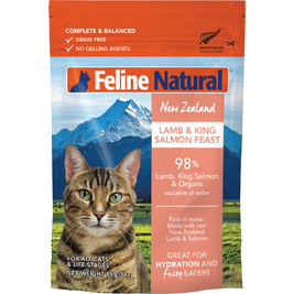 Feline Natural Wet Cat Food, Lamb & Salmon, 3-oz