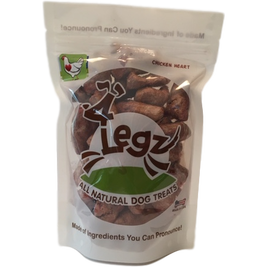4Legz Freeze-Dried Dog Treats, Chicken Hearts, 4-oz