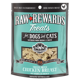 Northwest Naturals Raw Rewards Freeze-Dried Dog & Cat Treats, Chicken Breast, 3-oz