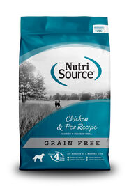 NutriSource Grain Free Dry Dog Food, Chicken & Pea, 26-lb