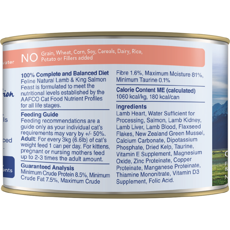 Feline Natural Canned Cat Food, Lamb & Salmon image number null