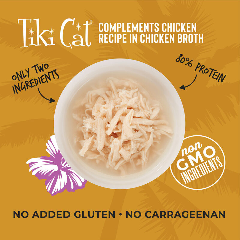 Tiki Cat Complements Cat Food Topper, Chicken, 2.1-oz