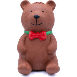 Great & Small Holiday Latex Dog Toy, Brown Bear