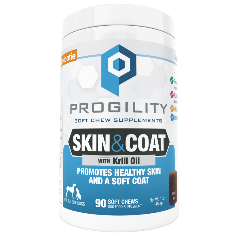 Nootie Progility Skin & Coat with Krill Oil Supplemental Dog Chews, 90-ct image number null