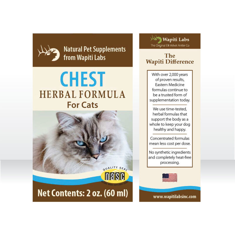 Wapiti Labs Chest Respiratory Function Herbal Cat Supplement, 2-oz image number null