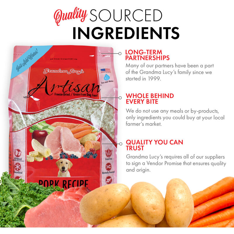 Grandma Lucy's Artisan Freeze-Dried Dog Food, Pork image number null