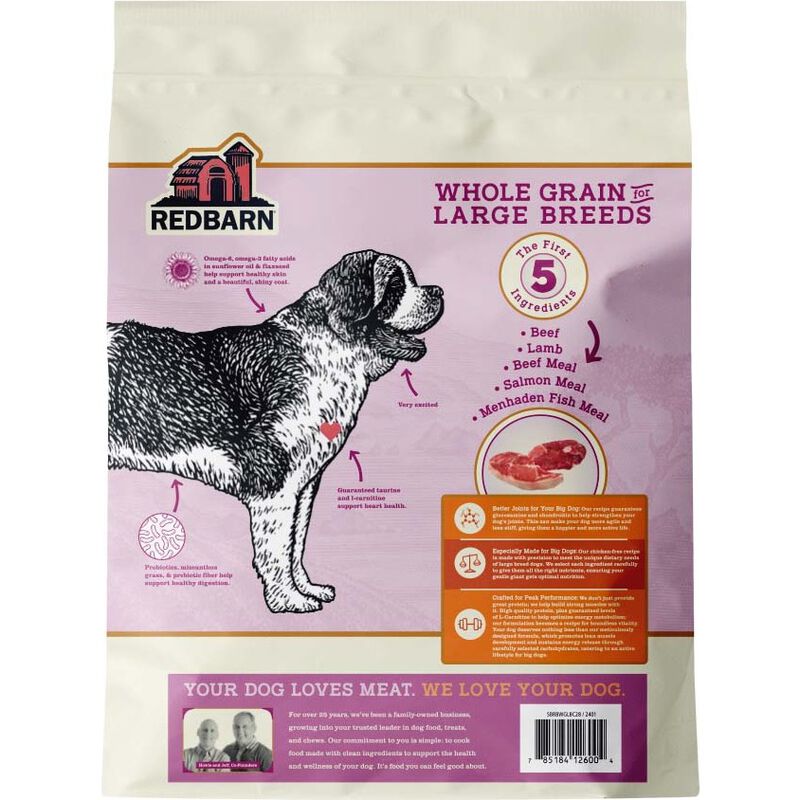 Redbarn Whole Grain Dry Dog Food, Large Breed, 28-lb image number null