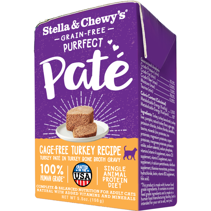 Stella & Chewy's Purrfect Pate Wet Cat Food, Turkey, 5.5-oz image number null