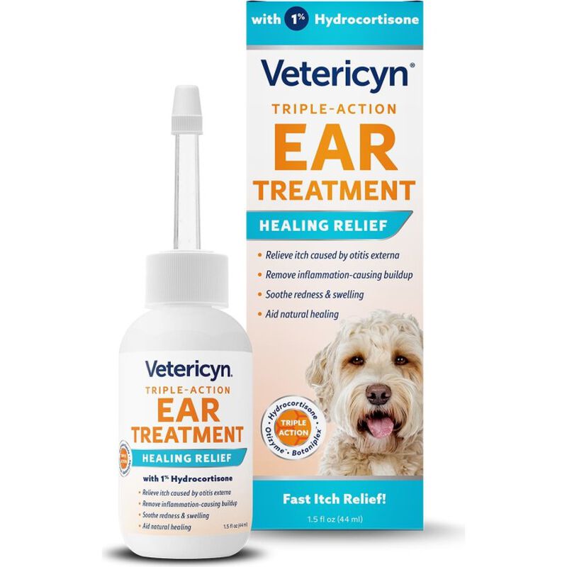 Vetericyn Triple-Action Ear Treatment for Pets, 1.5-oz image number null