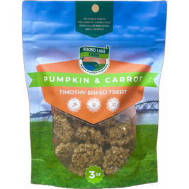 Round Lake Farm Timothy Baked Small Animal Treats, Pumpkin & Carrot, 3-oz