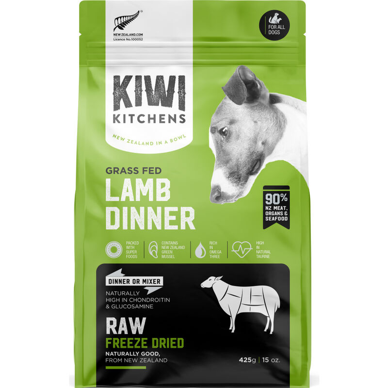 Kiwi Kitchens Freeze-Dried Dog Food, Lamb image number null