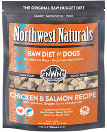 Northwest Naturals Raw Frozen Dog Food, Nuggets, Chicken & Salmon