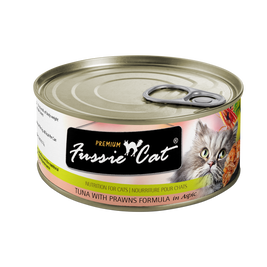 Fussie Cat Premium Canned Cat Food, Tuna & Prawns