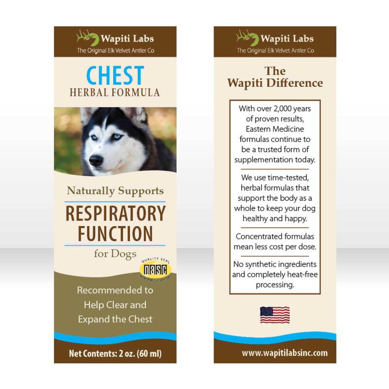 Wapiti Labs Chest Respiratory Function Herbal Dog Supplement, 2-oz image number null