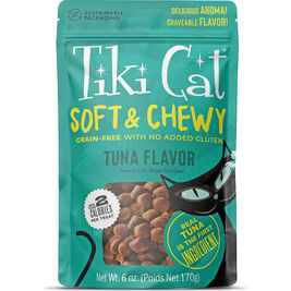 Tiki Cat Soft & Chewy Cat Treats, Tuna, 6-oz