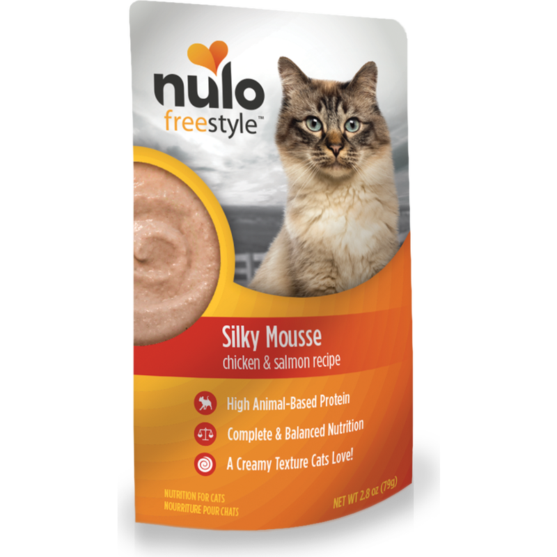 Nulo Freestyle Grain Free Wet Cat Food Silky Mousse Chicken Salmon 2.8 oz