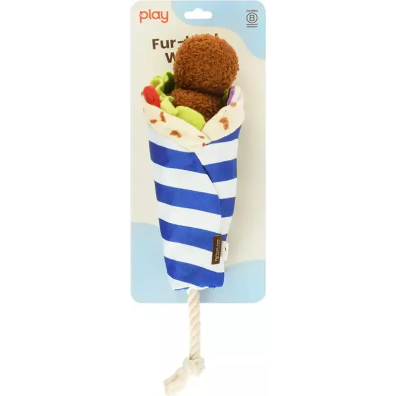 P.L.A.Y. International Classic Fur-lafel Wrap Dog Toy image number null