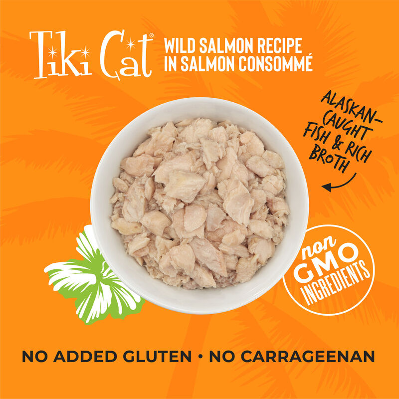 Tiki Cat Luau Canned Cat Food, Wild Salmon, 2.8-oz image number null