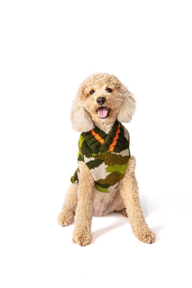 Chilly Dog Camo Dog Sweater Medium