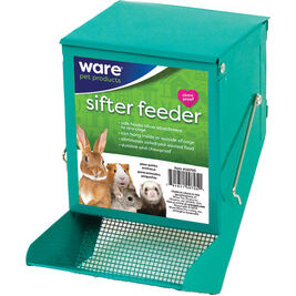 Ware Pet Products Sifter Feeder with Lid for Small Animals, 5-in