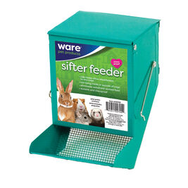 Ware Pet Products Sifter Feeder with Lid for Small Animals, 5-in