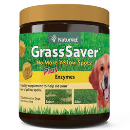 NaturVet GrassSaver Plus Enzymes Soft Chews Dog Supplement, 120-count