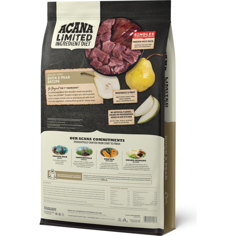 Acana Singles Limited Ingredient Diet Dry Dog Food, Duck & Pear image number null