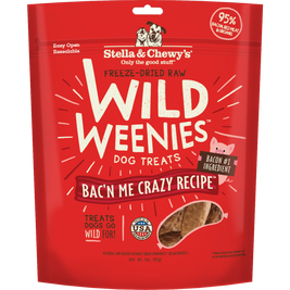Stella & Chewy's Wild Weenies Freeze-Dried Dog Treats, Bac'n Me Crazy