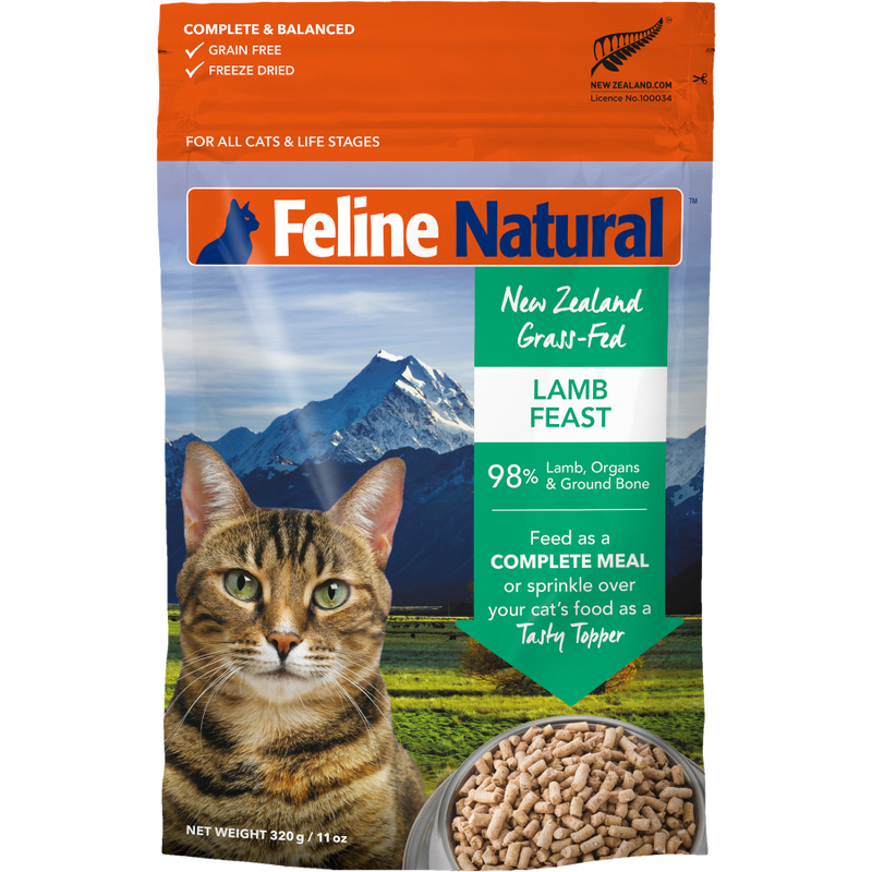 Feline Natural Freeze-Dried Cat Food, Lamb, 11-oz image number null