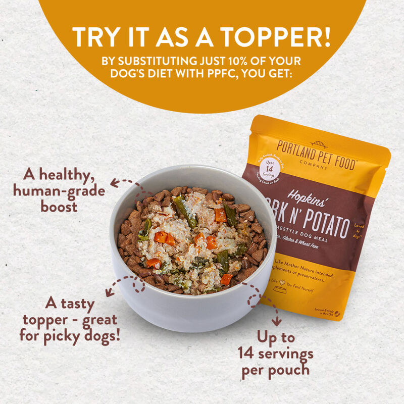 Portland Pet Food Wet Dog Food, Hopkins' Pork N' Potato, 9-oz image number null