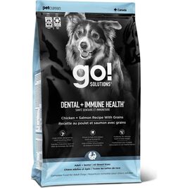 Go! Solutions Dental + Immune Health Dog Food, Salmon with Grains, 18-lb