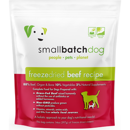 Small Batch Freeze-Dried Dog Food, Sliders, Beef, 14-oz