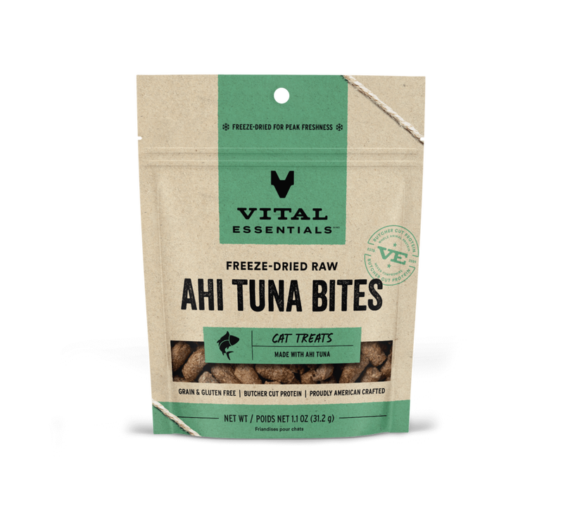 Vital Essentials Raw Freeze-Dried Cat Treats, Ahi Tuna Bites, 1.1-oz