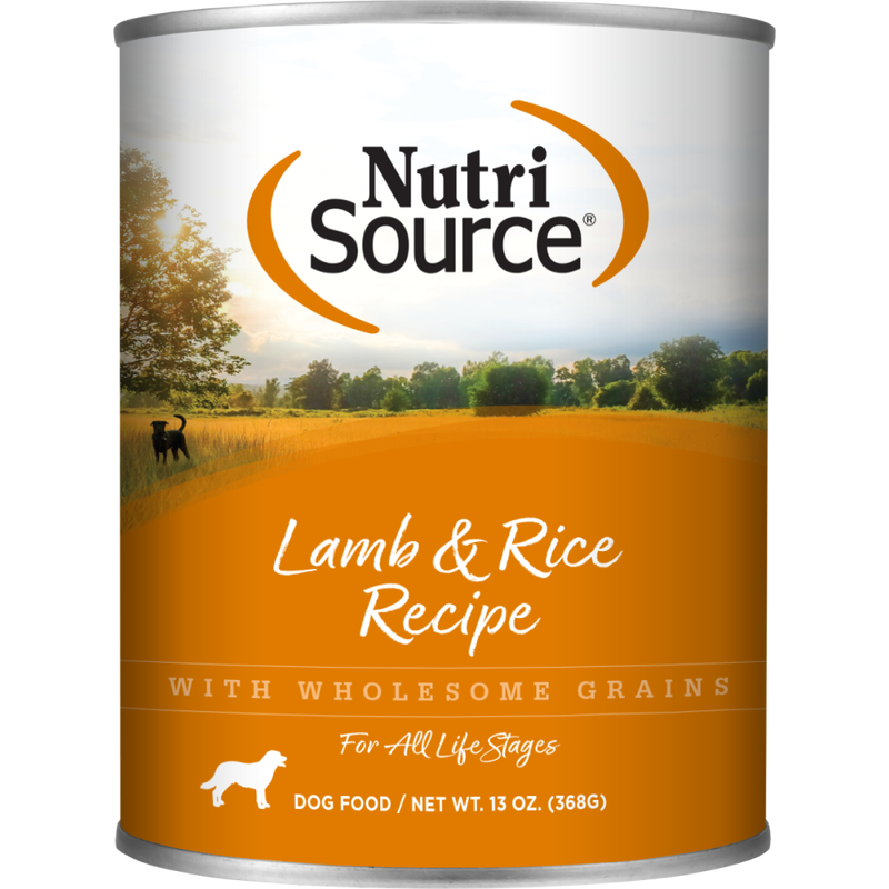 NutriSource Grain Inclusive Canned Dog Food, Lamb & Rice image number null