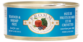 Fromm Four-Star Canned Cat Food, Seafood & Shrimp Pate, 5.5-oz
