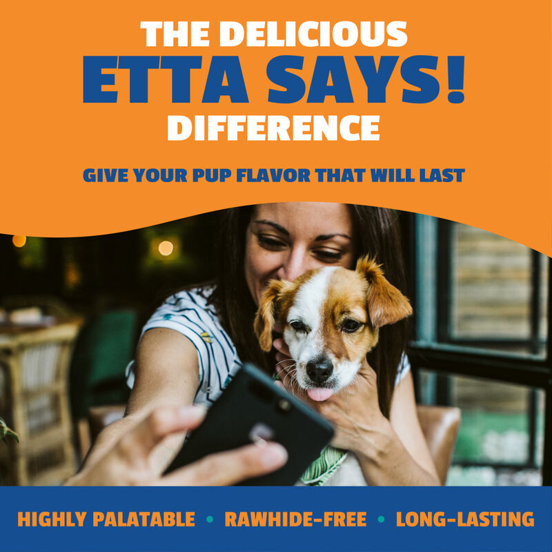 Etta Says Flavor Fusion Dog Chew, Cheese & Bacon, 2-oz image number null