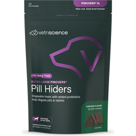 VetriScience Extra Large Pinchers Pill Hiders Soft Chews Dog Treats, Peanut Butter, 25-count