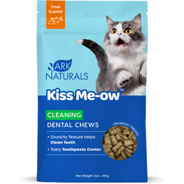 Ark Naturals Kiss Me-ow Cleaning Dental Cat Treats, Tuna, 3-oz