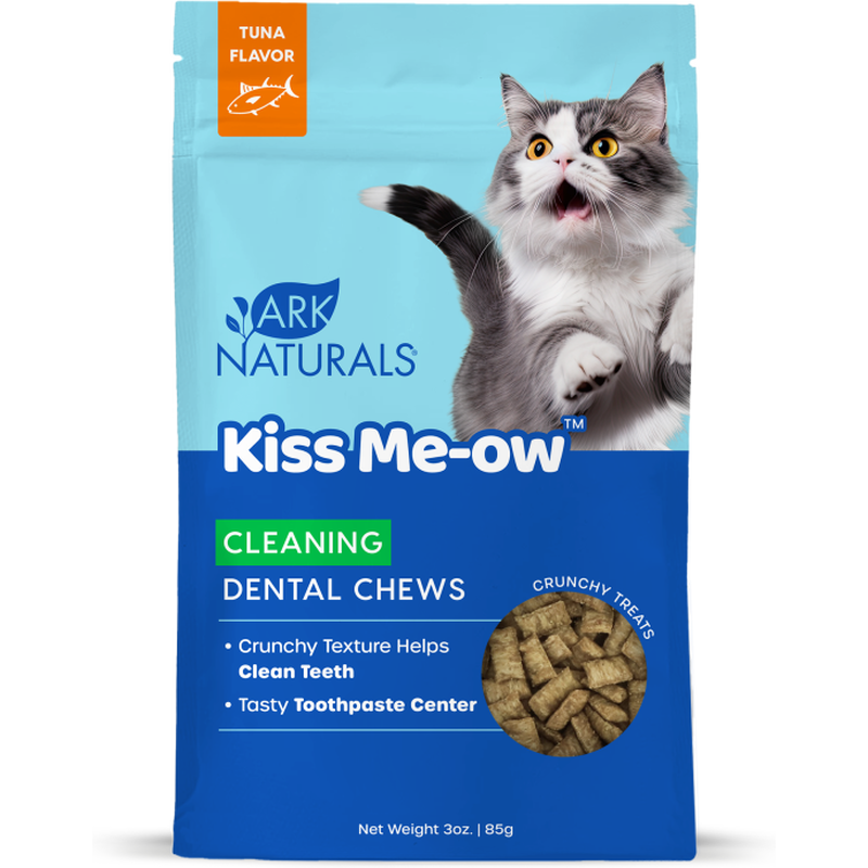 Ark Naturals Kiss Me-ow Cleaning Dental Cat Treats, Tuna, 3-oz image number null